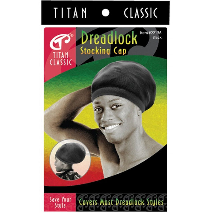 Titan Dreadlock Stocking Cap Black #22136