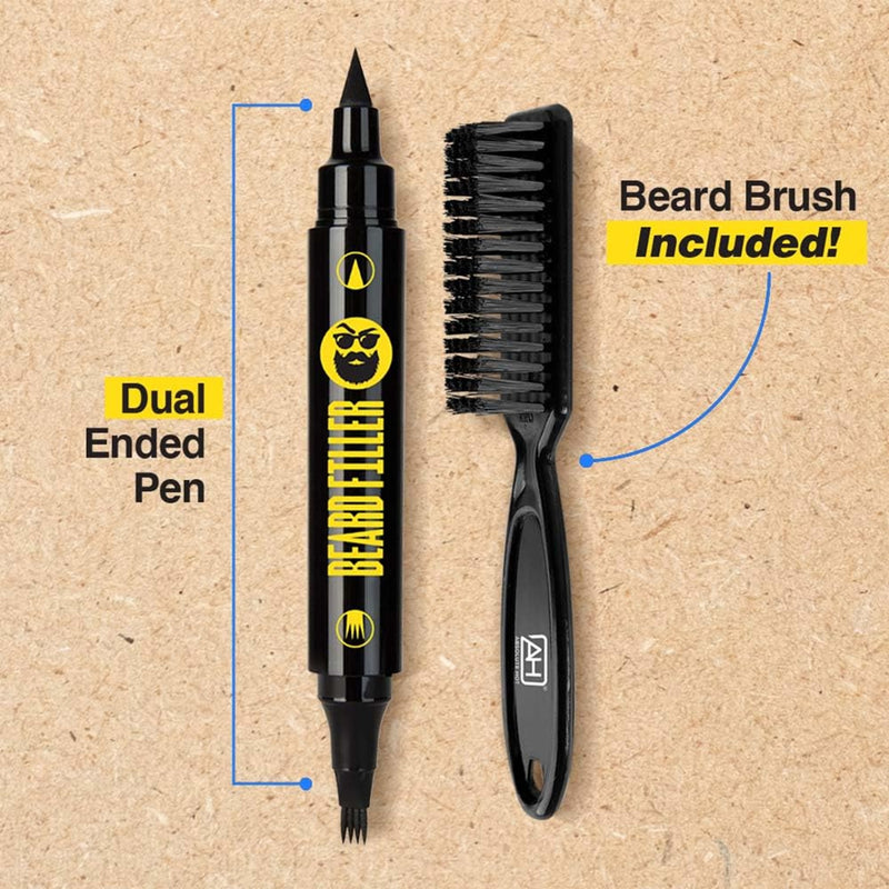 Tyche Dual Ended Beard Filler & Brush #HCBP [2 Color Options]
