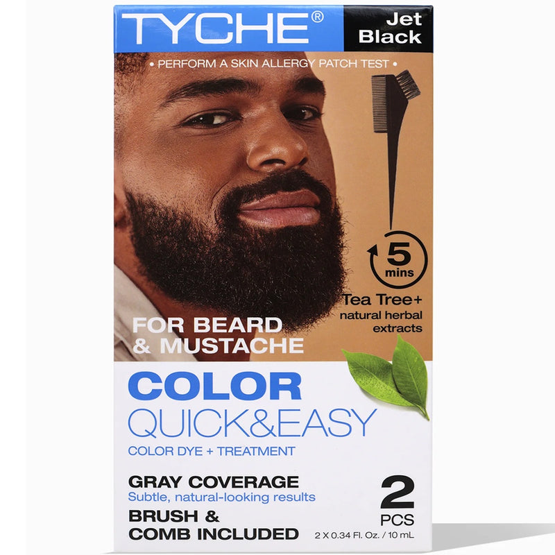 Tyche Color Quick & Easy Permanent Beard & Mustache Color [4 Color Options]