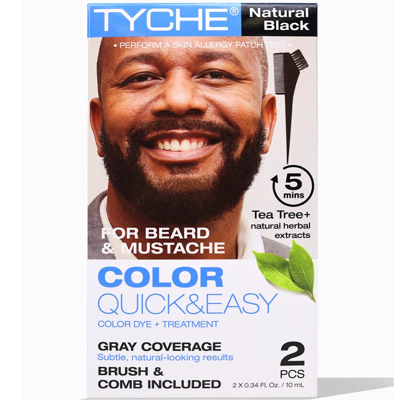Tyche Color Quick & Easy Permanent Beard & Mustache Color [4 Color Options]