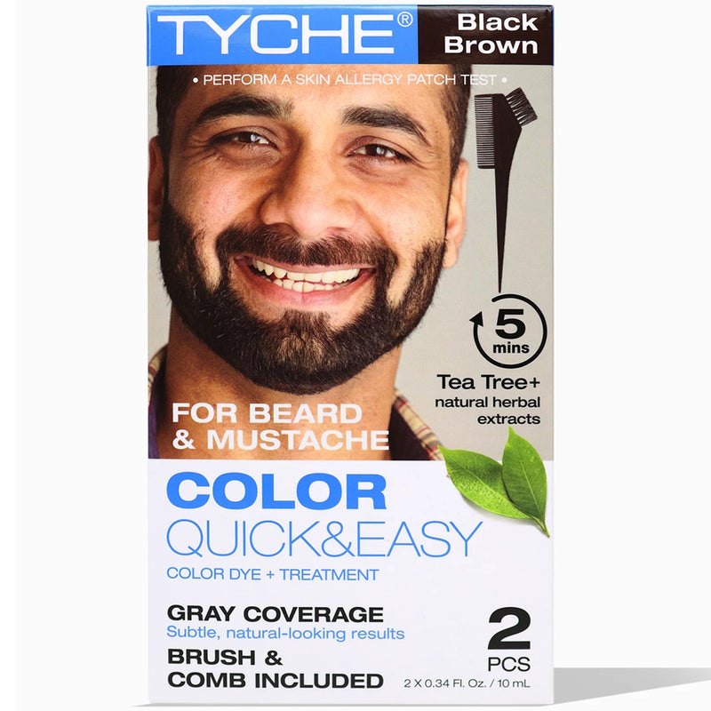 Tyche Color Quick & Easy Permanent Beard & Mustache Color [4 Color Options]