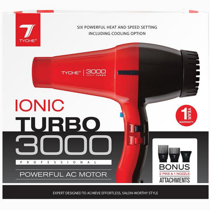 Tyche 3000 Ionic Turbo Dryer Red #TD-1