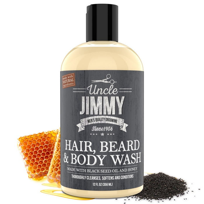 Uncle Jimmy Hair, Beard & Body Wash 12 oz