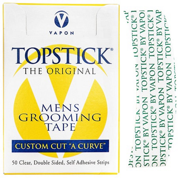 Vapon Topstick Mens Grooming Tape [Custom "A" Curve] 50 Strips #TSC50