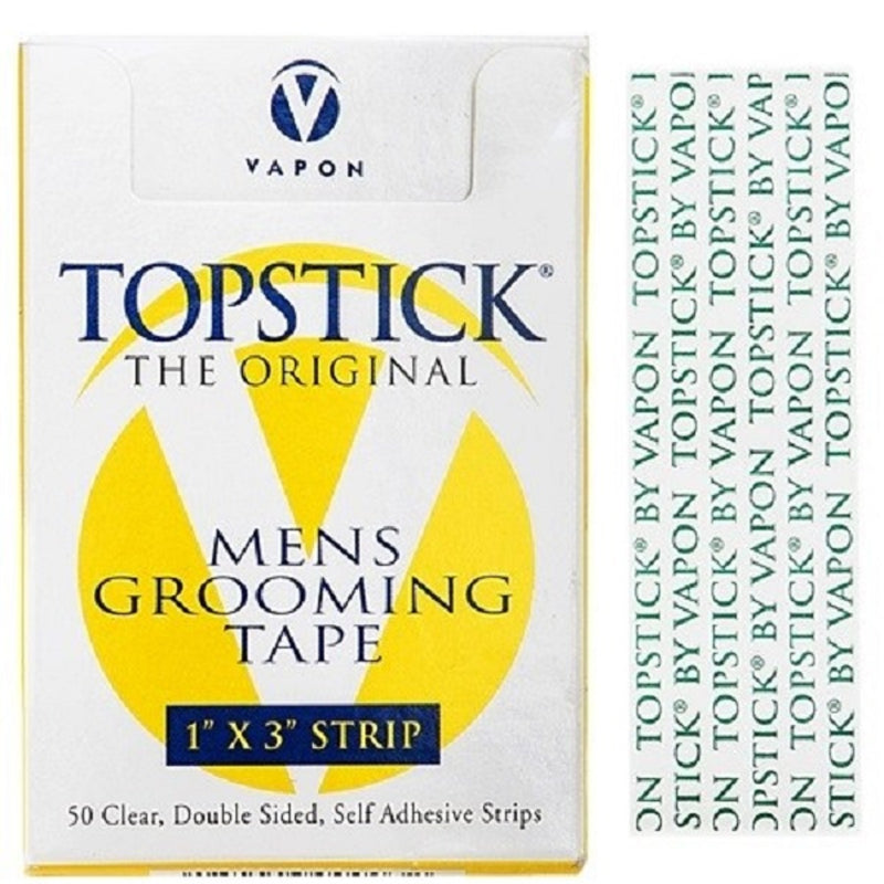 Vapon Topstick Mens Grooming Tape [1" x 3"] 50 Strips #TS150 - 12 Pack (Bulk)
