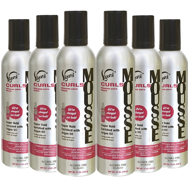 Vigorol Curls Mousse 12 oz - 6 Pack (Bulk)