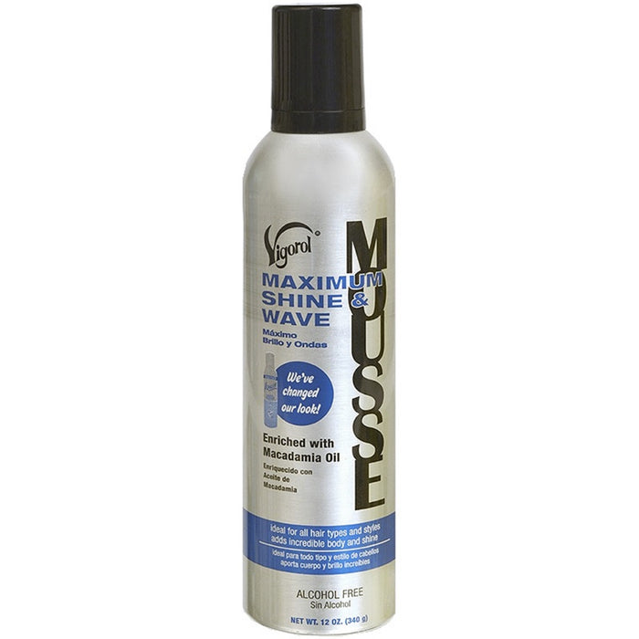 Vigorol Maximum Shine & Wave Mousse 12 oz