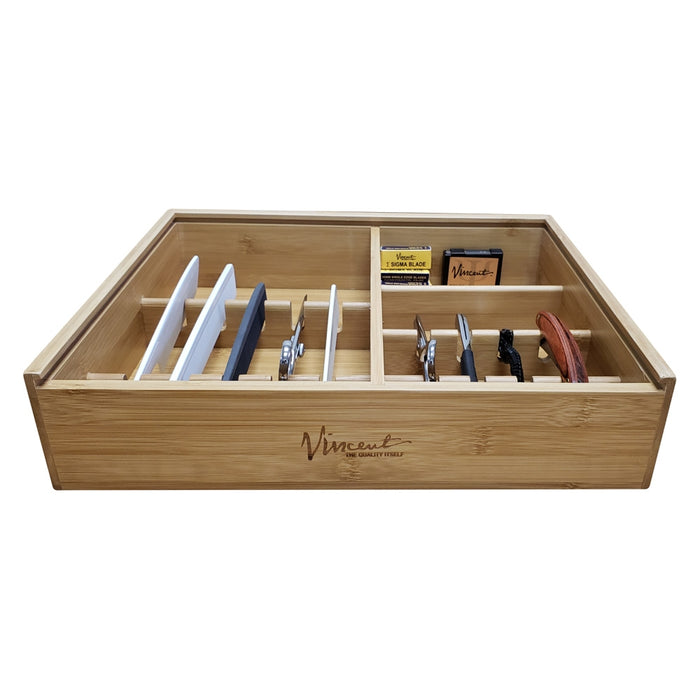 Vincent Bamboo Counter Top Medium Barber Tray #VT10201