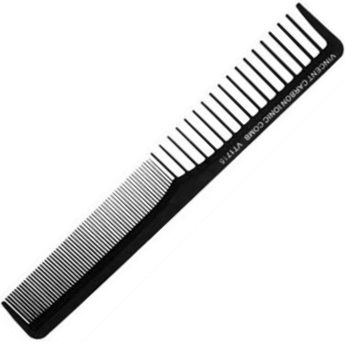 Vincent Carbon Ionic All Purpose Comb 7-1/4" #VT1715