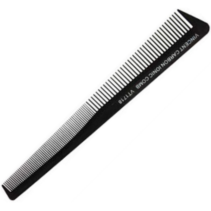 Vincent Carbon Ionic Tapering Comb 7" #VT1718