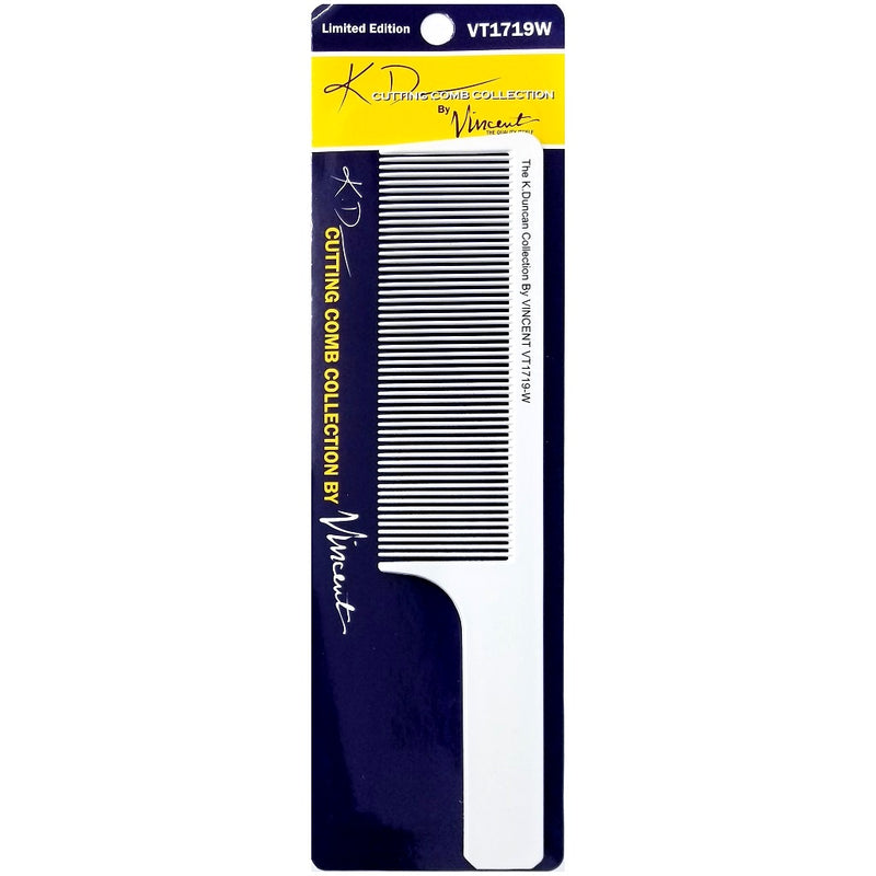 Vincent Ceramic 9" Flat Top Comb - White #VT1719W