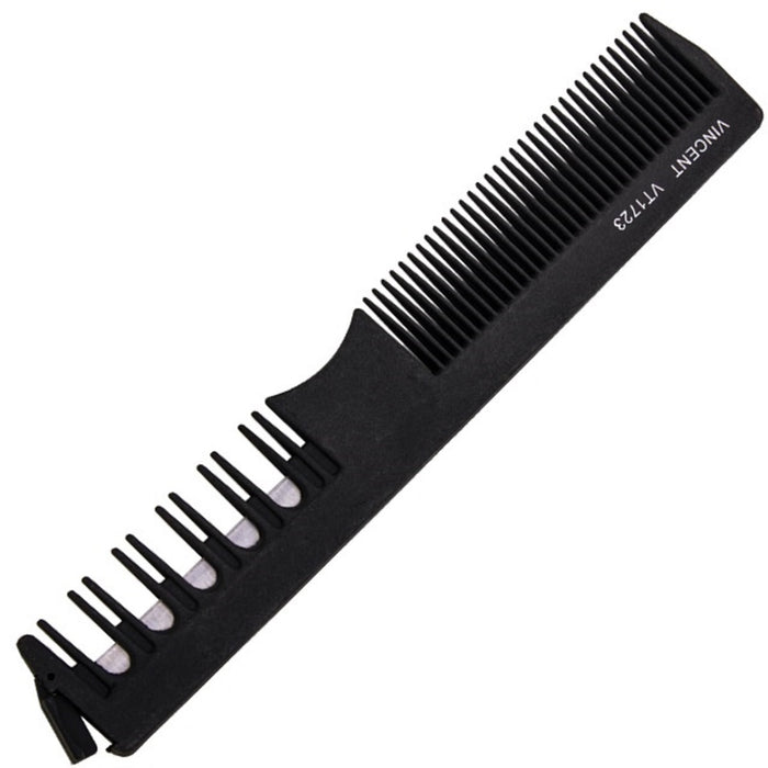 Vincent 2-Way Carbon Razor Comb Notching #VT1723