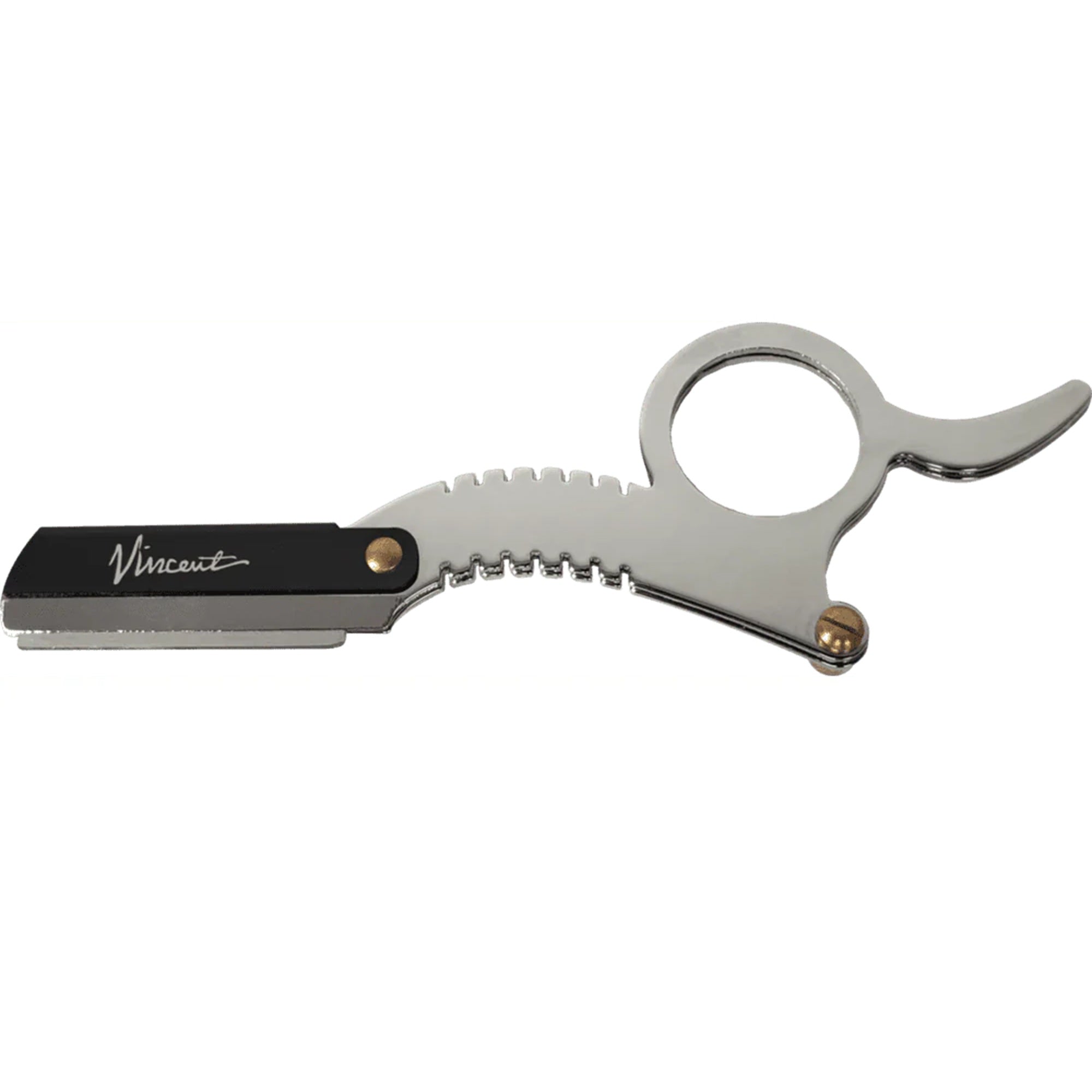 Finger Tip Razor Vincent Finger Razor with 25 Sigma Blades Chrome #VT307-CR — ibarber.com