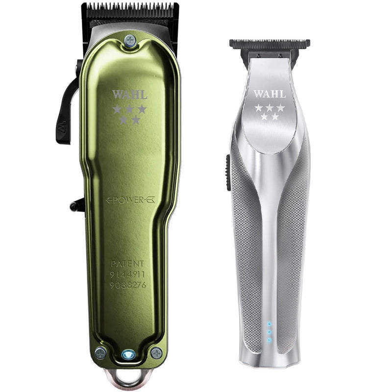 Wahl 5 Star Legend+ Green Cordless Clipper & Hi-Viz Cordless Trimmer [DUO]