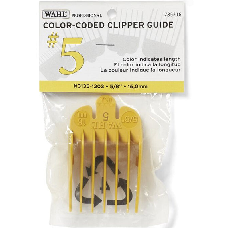 Wahl #5 Color-Coded Nylon Cutting Guide (5/8") - Yellow #3135-1303