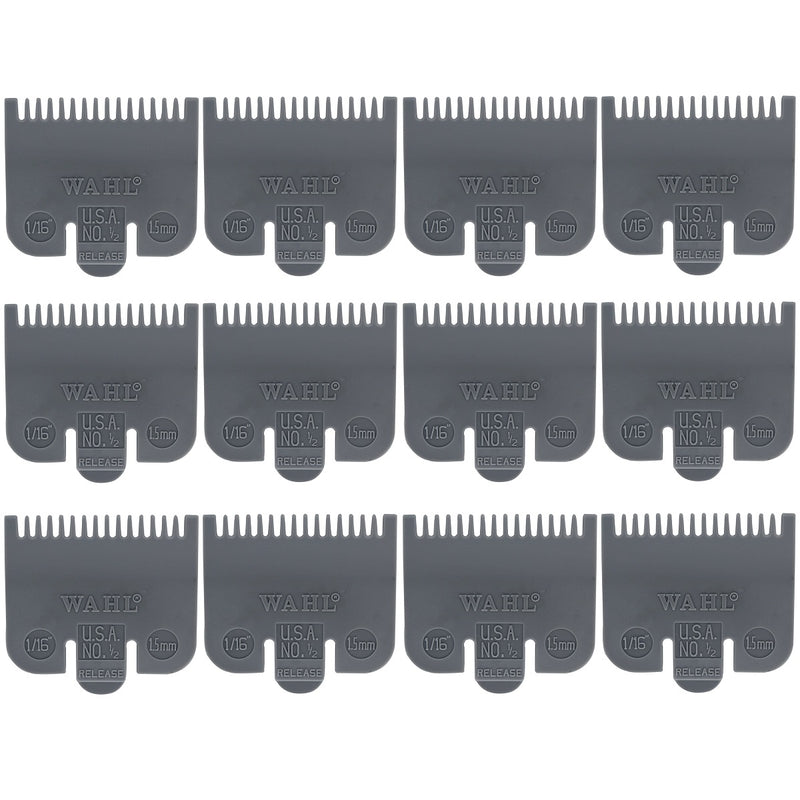 Wahl #1/2 Color-Coded Nylon Cutting Guide (1/16") - Light Gray #3137-101 - 12 Pack (Bulk)