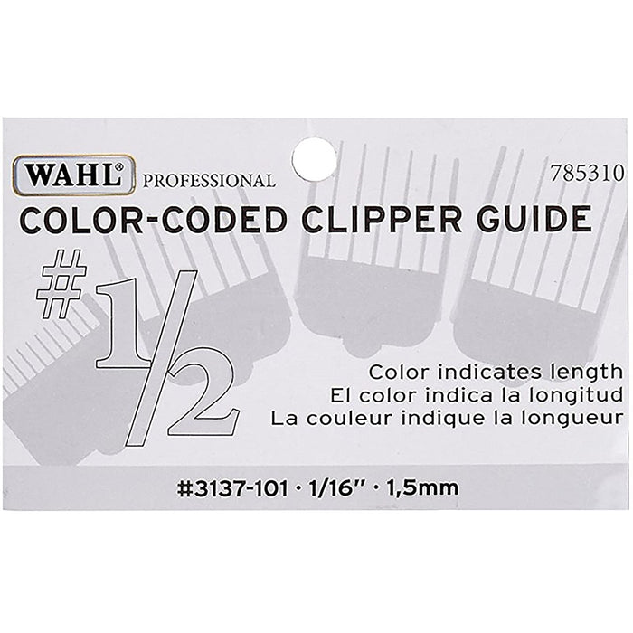 Wahl #1/2 Color-Coded Nylon Cutting Guide (1/16") - Light Gray #3137-101