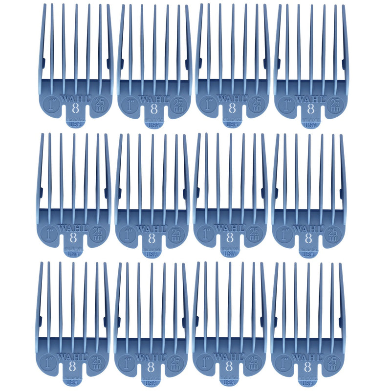 Wahl #8 Color-Coded Nylon Cutting Guide (1") - Light Blue #3150-1253 - 12 Pack (Bulk)