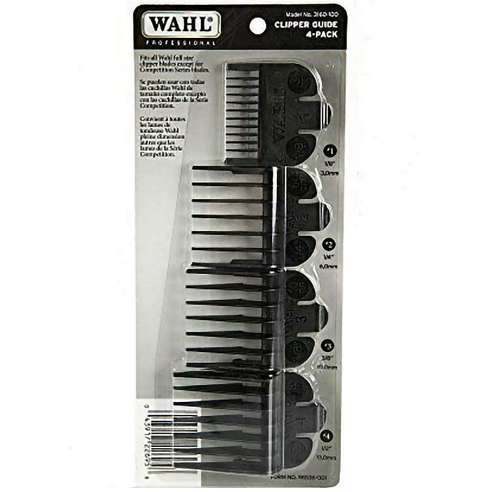 Wahl Blistered 1-4 Cutting Guides - Black #3160-100