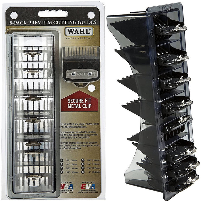 Wahl Premium Cutting Guides #1-#8 Guides w/ Organizer #3171-500