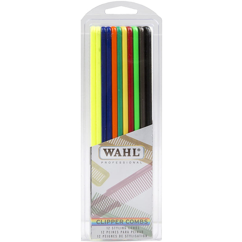 Wahl 12 Pack - Colored Styling Combs - Large #3206-200