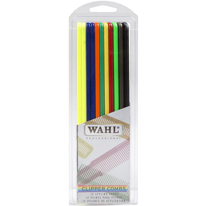 Wahl 12 Pack - Colored Styling Combs - Large #3206-200