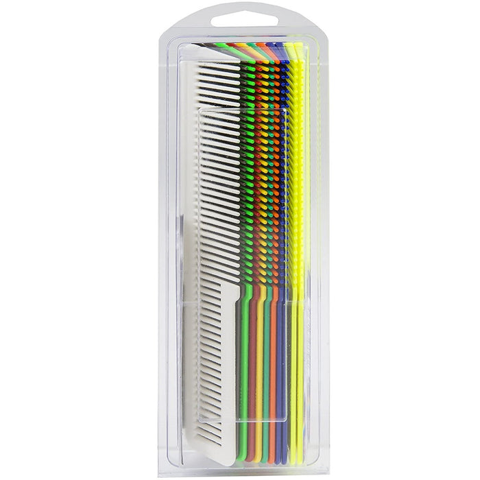 Wahl 12 Pack - Colored Styling Combs - Large #3206-200