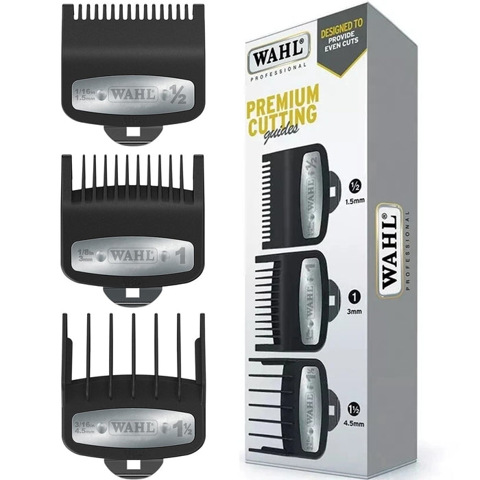 Wahl Premium Cutting Guides 3 Pcs Set [#1/2, #1, #1-1/2] #3354-5001