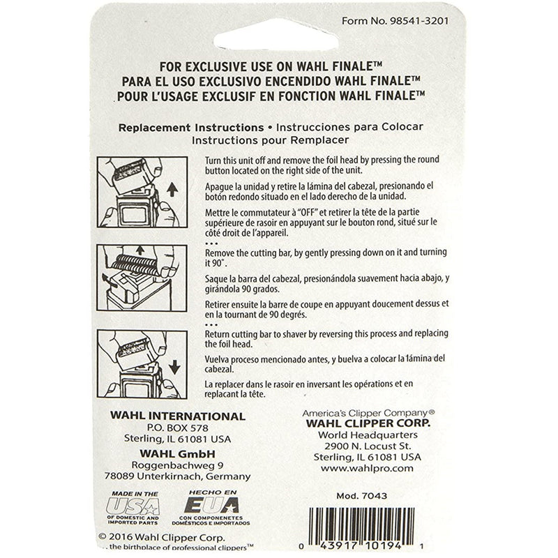 Wahl 5 Star Finale Replacement Foil & Cutter Bar - Super Close #7043