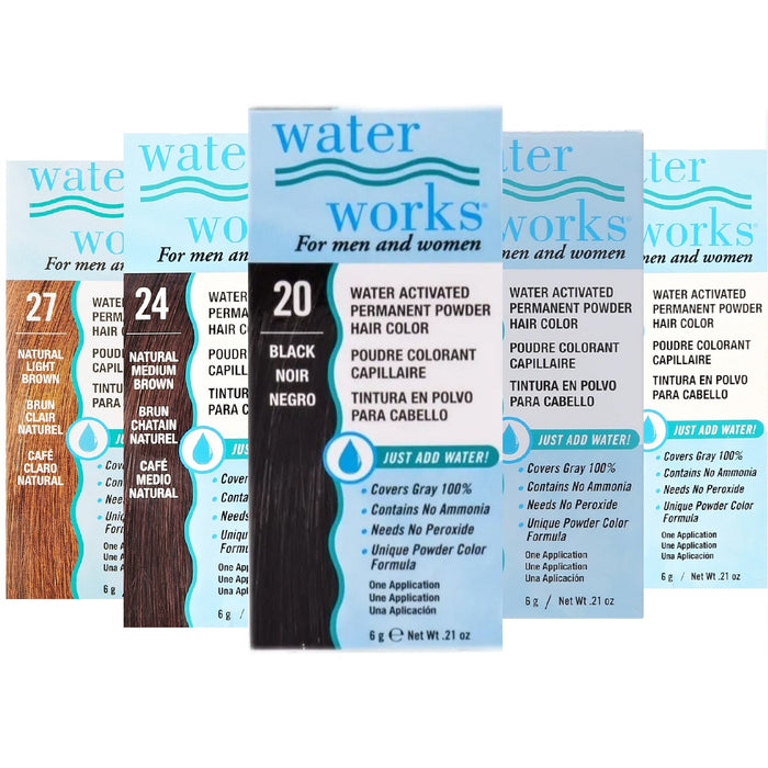 Water Works Water Activated Permanent Powder Hair Color 0.21 oz [Various Color Options]