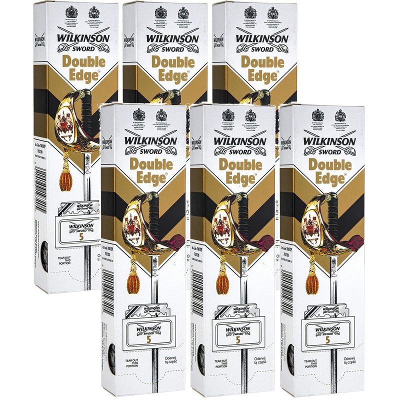 Wilkinson Sword Classic Double Edge Razor 600 Blades (Pillar Pack) - 100 Blades x 6 Pack (Bulk)