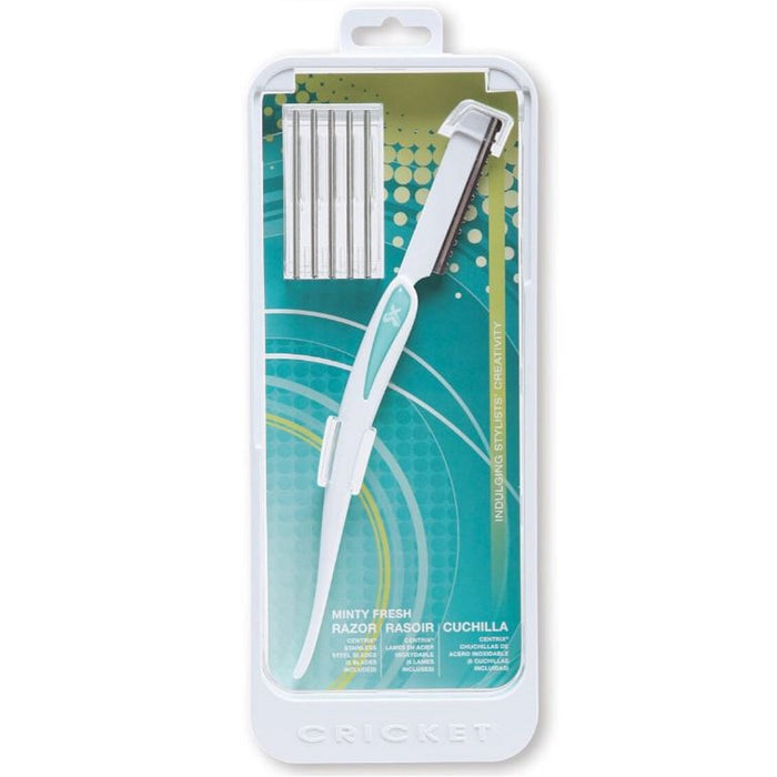 Cricket Stylist Xpressions Razor with 6 Blades - Minty Fresh