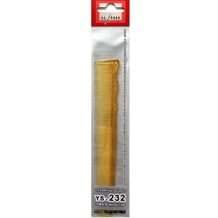 YS Park 6.6" Short Hair Design Comb [Med] - Camel #YS-232