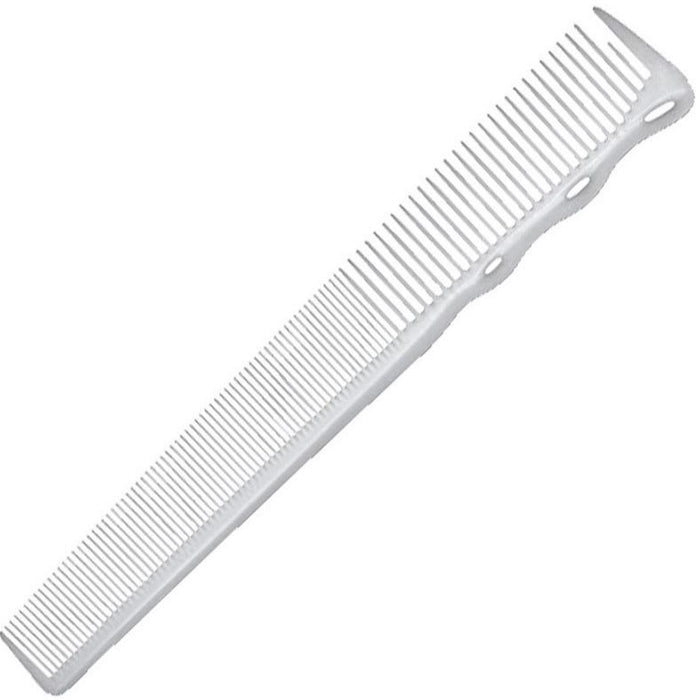 YS Park 6.6" Short Hair Design Comb Flex Shape Memory Carbon - White #YS-252