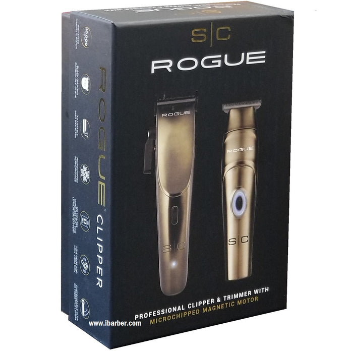 Stylecraft Rogue Professional 9V Magnetic Motor Cordless Clipper and Trimmer Combo Set #SC201N