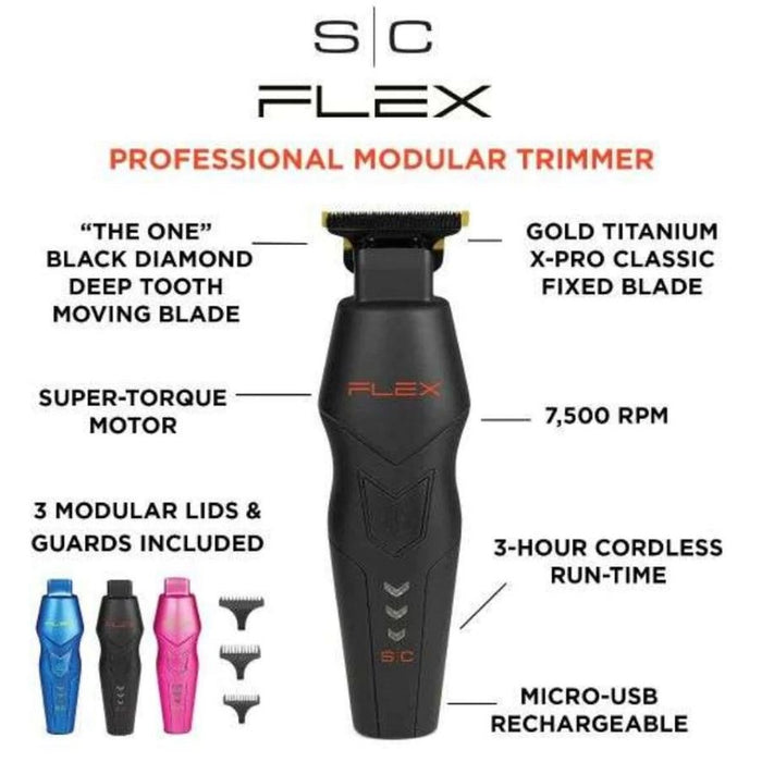 Stylecraft FLEX Professional Modular Super-Torque Motor Cordless Hair Trimmer #SC406M