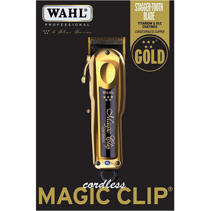 Wahl 5 Star Gold Cordless Magic Clip Clipper #8148-700